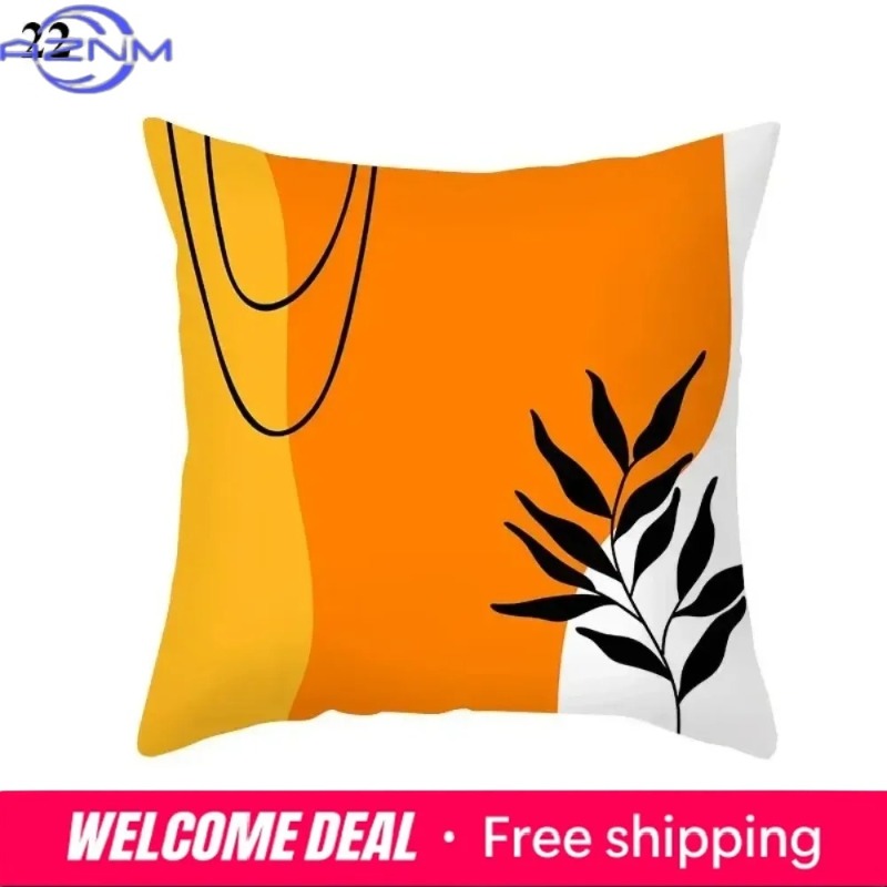 Century Textile & Sewing Supply Reviews - Boho Orange Abstrakter Kissenbezug Mid-Century Modern