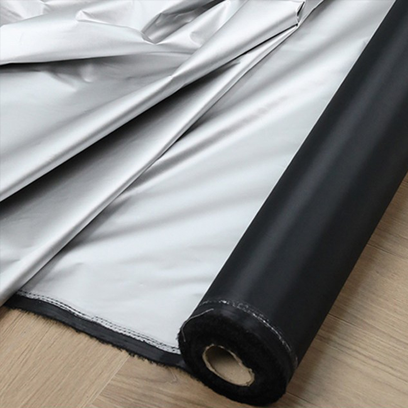 Sewing Cloth - 1m Schwarz Silberbeschichteter Verdunkelungsstoff Thermisch Isolierter