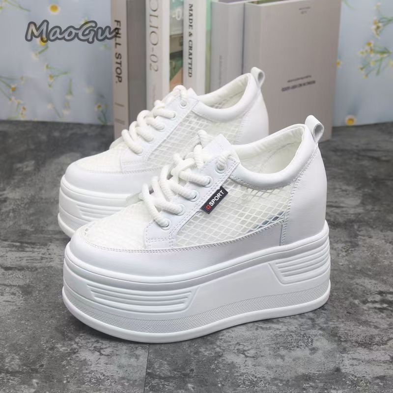 Sewing Net - Tenis De Mujer Damen-Sneaker mit Mesh-Plateau,
