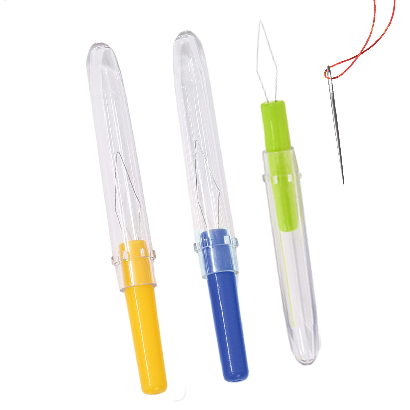 Needle Threader Tool - 3-teiliger Nadelreiber mit Abdeckung, automatisches kleines