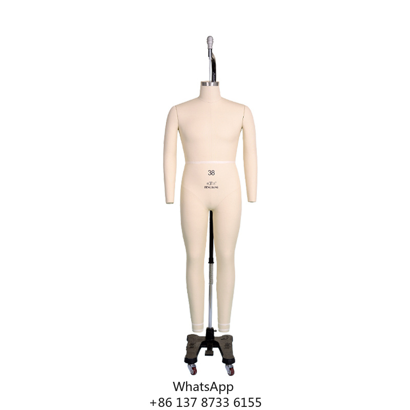 Dress Form Mannequin - Männliche Fiberglas-Schneiderpuppe, verstellbar, Ganzkörper-Modell, Anprobe-Dummy, Schneiderpuppe