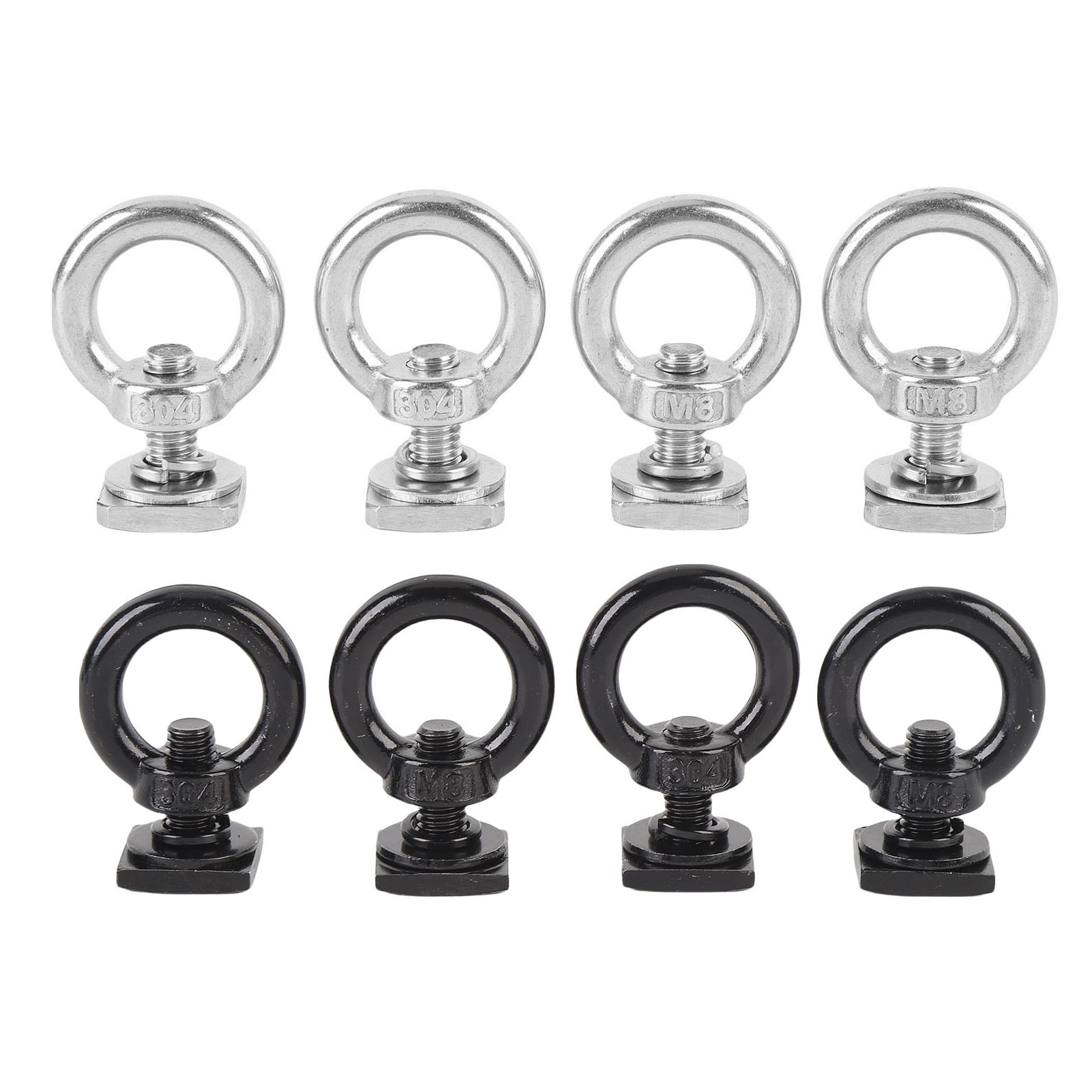 Hook Eye Fastener - Robuster Ösenringe aus Edelstahl mit Ösenmutter,