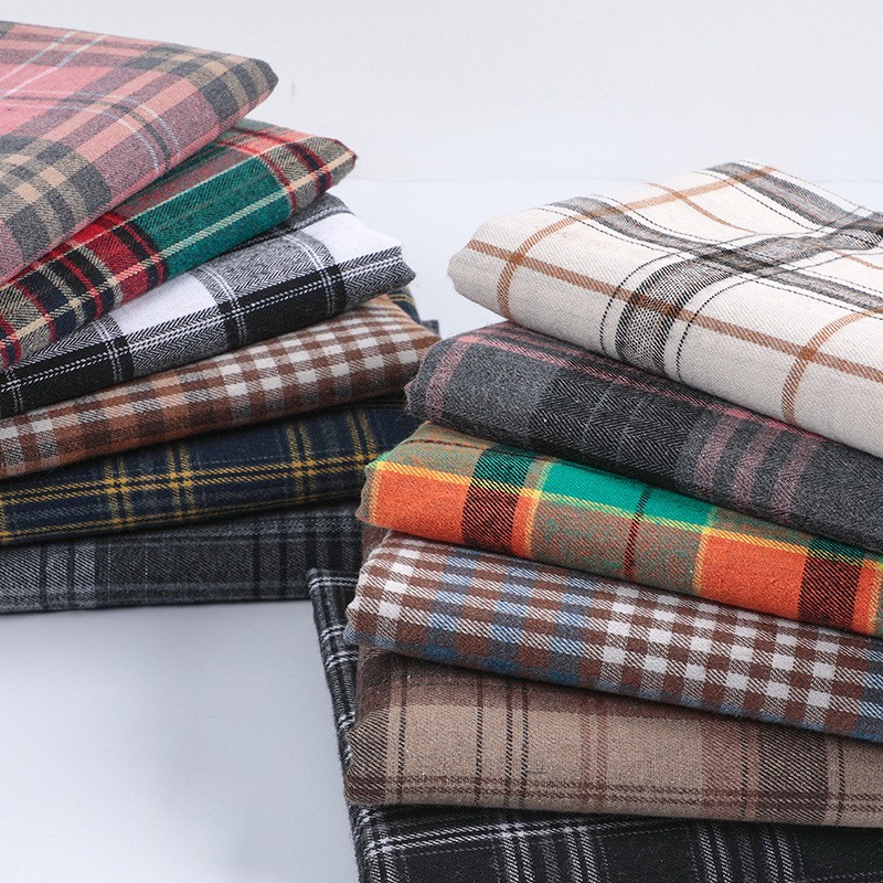 Sewing Tweed Fabric - Hochwertiger schottischer Karo-Baumwollstoff zum Nähen von