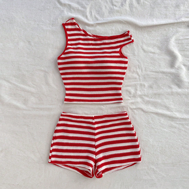 Sewing Vest - Frauen Sommer Kurze Zwei-stück Set Neue