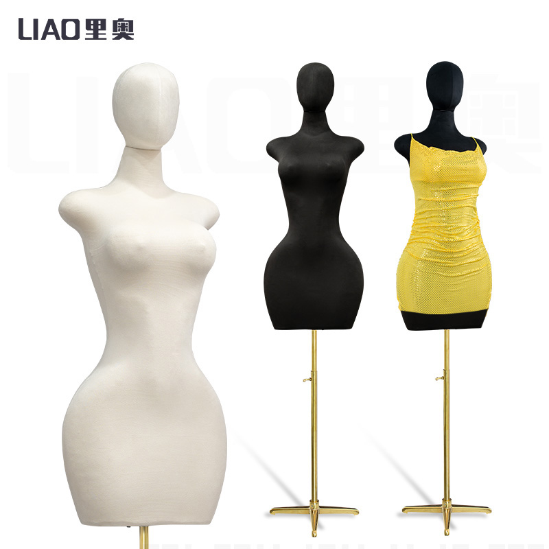 Dress Form Mannequin - Halbkörper-Schaufensterpuppe mit Kurven, weiblicher Schneiderpuppen-Torso, große