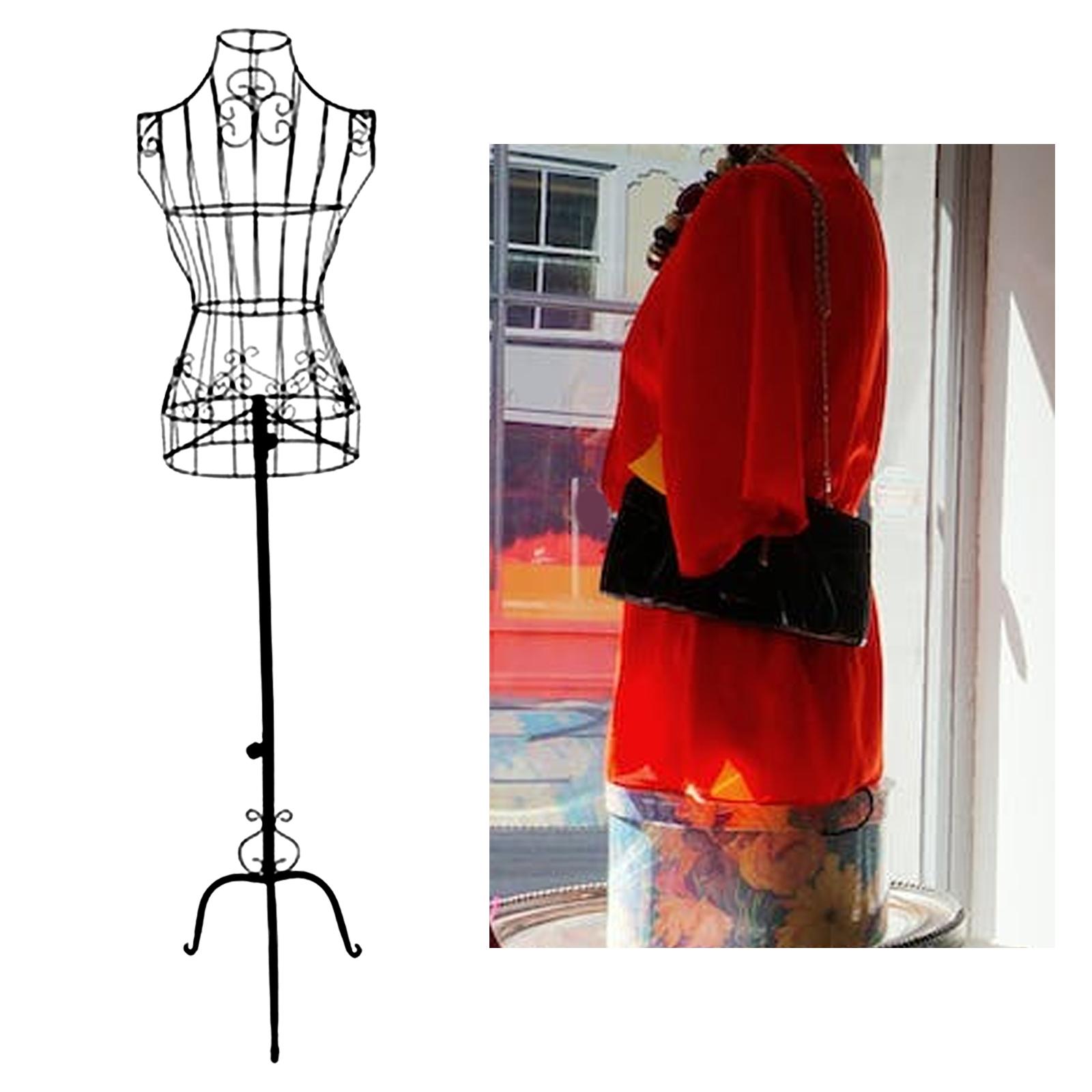Dress Form Mannequin - Schaufensterpuppe für Damen, Eisenkörper-Ständer, Verstellbares Ausstellungsmodell