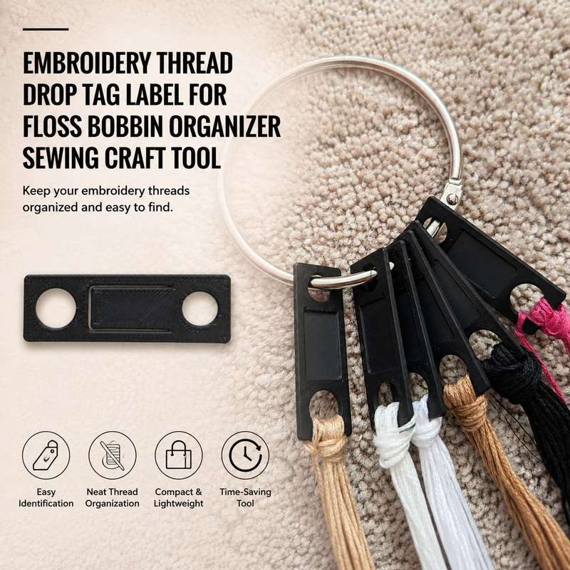 Embroidery Floss Thread - Etikettenanhänger für Stickgarnspulen – Organizer für