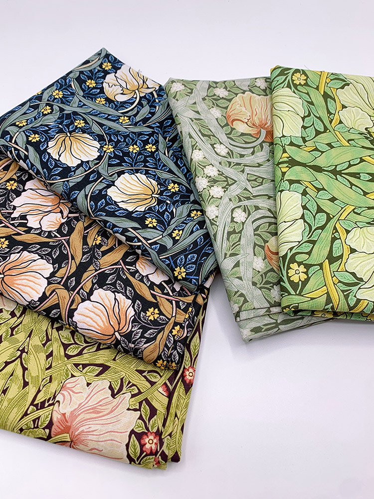 Sewing By - Baumwollstoff „William Morris Magpie“, handgefertigtes DIY-Patchwork