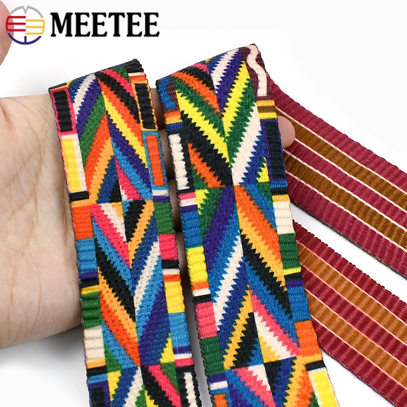 Binding Tape Bias - 2/5M Meetee 32-50mm Ethnische Jacquard Gurtband
