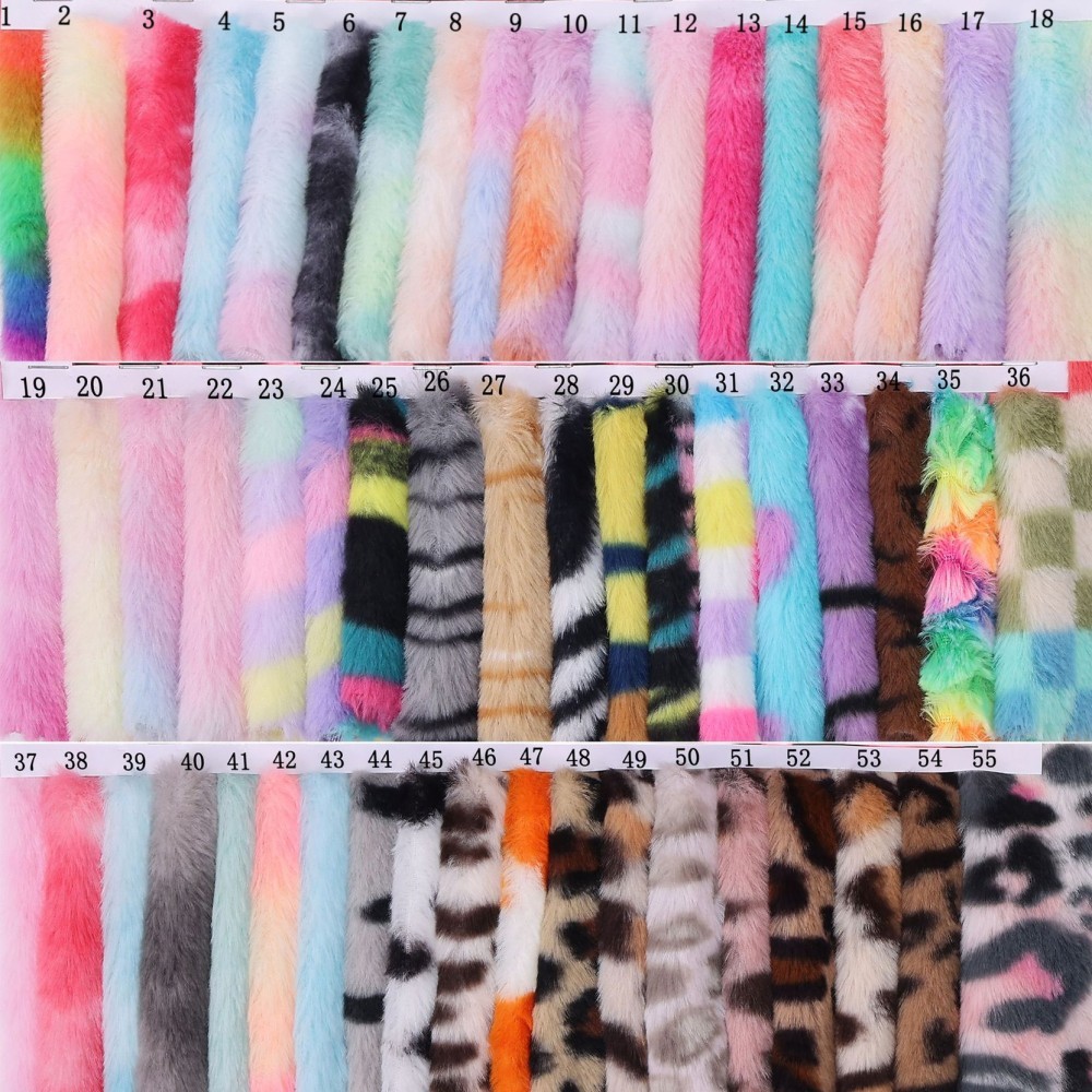 Sewing Tie Dye - 1/2/3 Yard Batik-Jacquard Kunstfell-Plüschstoff, weich und