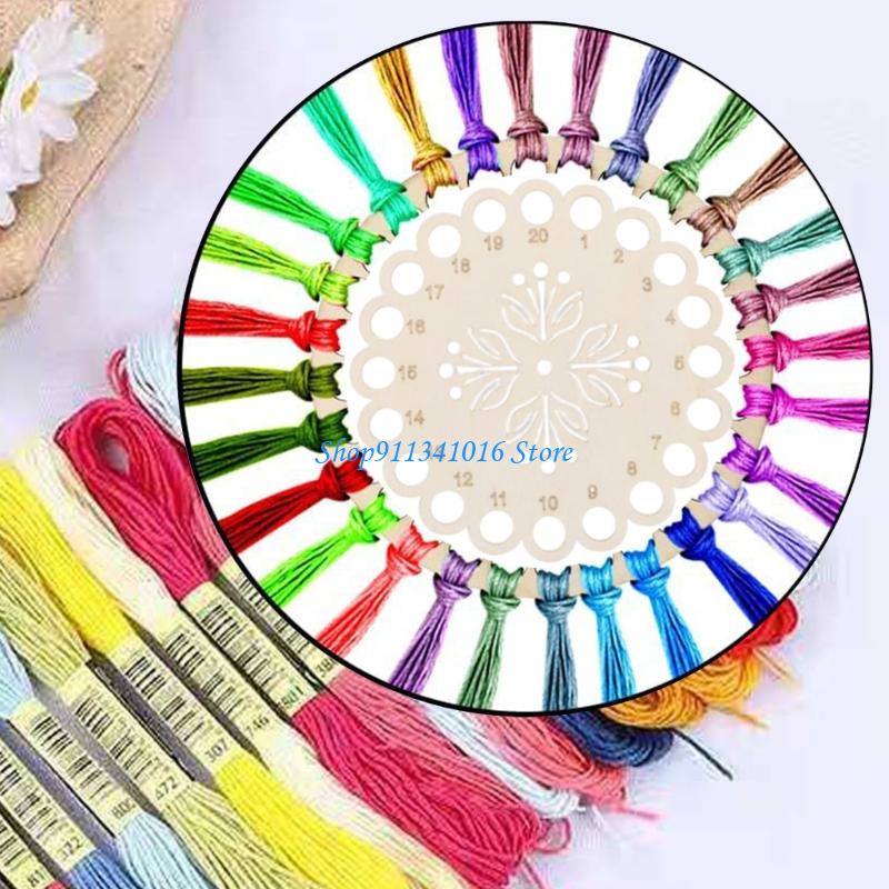 Embroidery Floss Thread - 4pcs Holz Stickerei Floss Holzgewinde Aufbewahrungsscheibenstichstichhalterspender