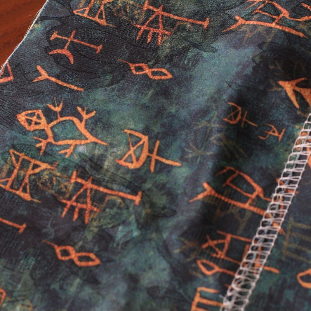 Sewing Tie Dye - Orakel-Schrift-Jacquard Retro Batik-Stoff 150cm Breit Blumenmuster
