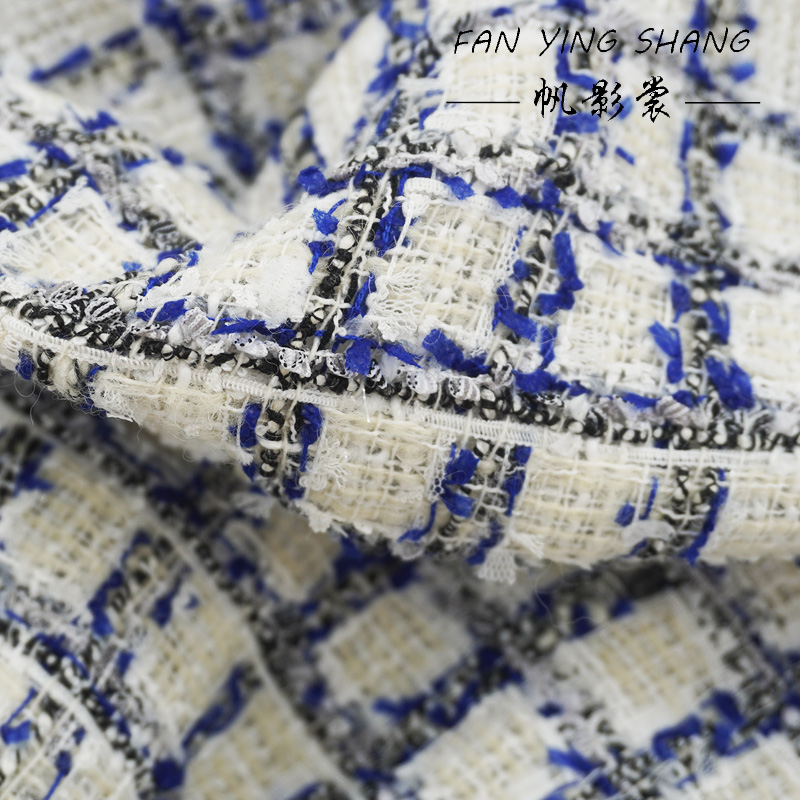 Sewing Tweed Fabric - Blau Schwarz Plaid Schmetterling Gaze Wolle