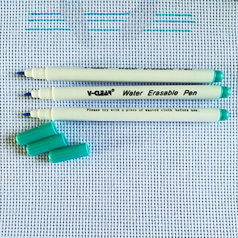 Is Sewing Textile Art - Wasser löschbare Textil-Stoffmarker-Werkzeuge, extrafein, blaue Stoffstifte,