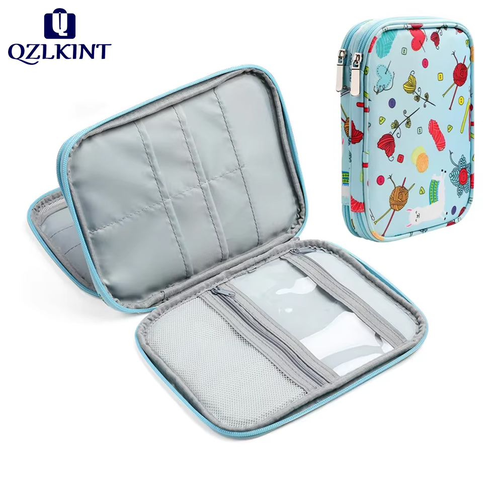 Textile Sewing Kit - Leeres Etui für Stricknadeln, Reiseaufbewahrung, Organizer,