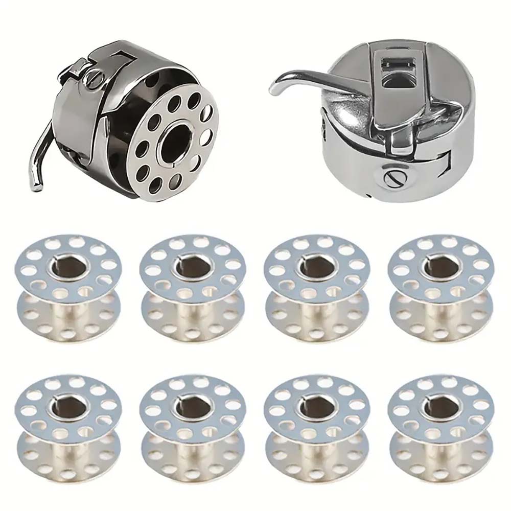 Textile Sewing Kit - Spulenkapsel und Metallspulen für Brother Singer