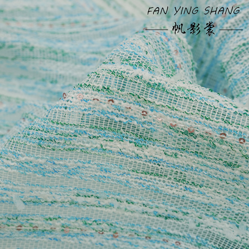 Frischer Stil, blau-grün gestr – Sewing Tweed Fabric Bewertung und Preis