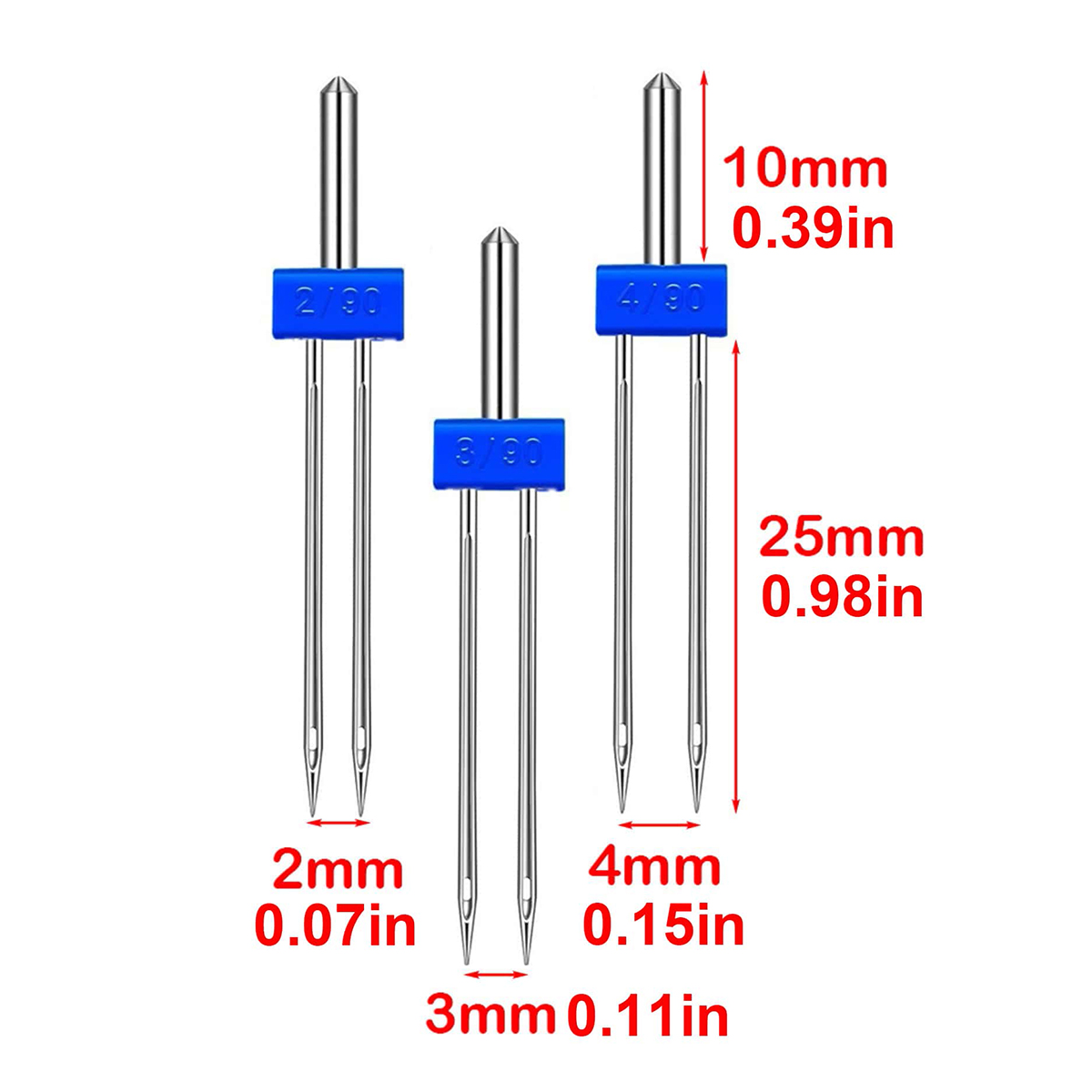 3 Größen Doppelnadeln für Nähm – Twin Needle Stretch Bewertung und Preis