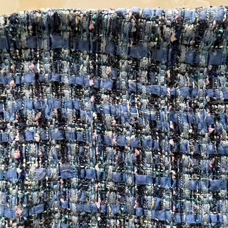Blauer, garngefärbter, hochwer – Sewing Tweed Fabric Bewertung und Preis