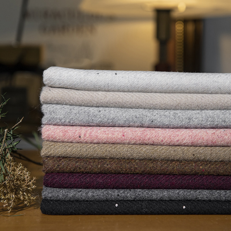 Sternenhimmel-Pailletten-Tweed – Sewing Tweed Fabric Bewertung und Preis