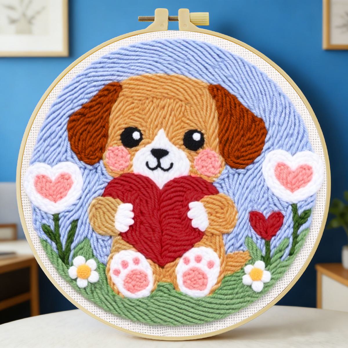 20x20cm/7,87 Zoll Hunde-Punch- – Is Sewing Textile Art Bewertung und Preis