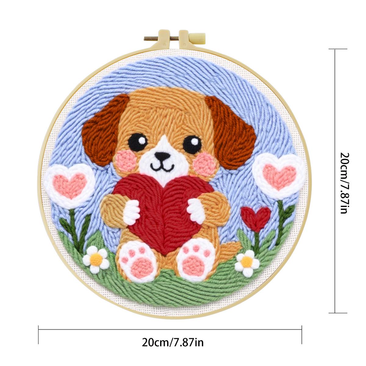 20x20cm/7,87 Zoll Hunde-Punch- – Is Sewing Textile Art Bewertung und Preis