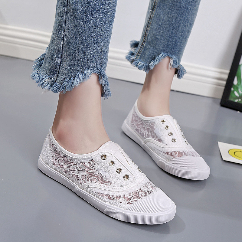 Modische weiße Canvas-Schuhe m – Sewing Cloth Bewertung und Preis