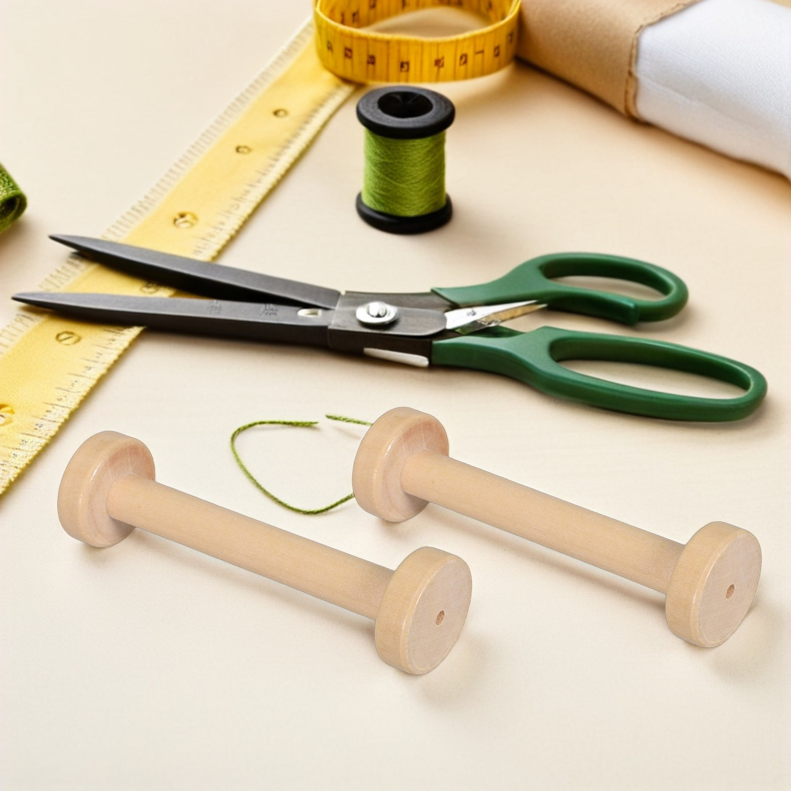 5 Stück Holzspulen, natürliche – Sewing Textiles Bewertung und Preis