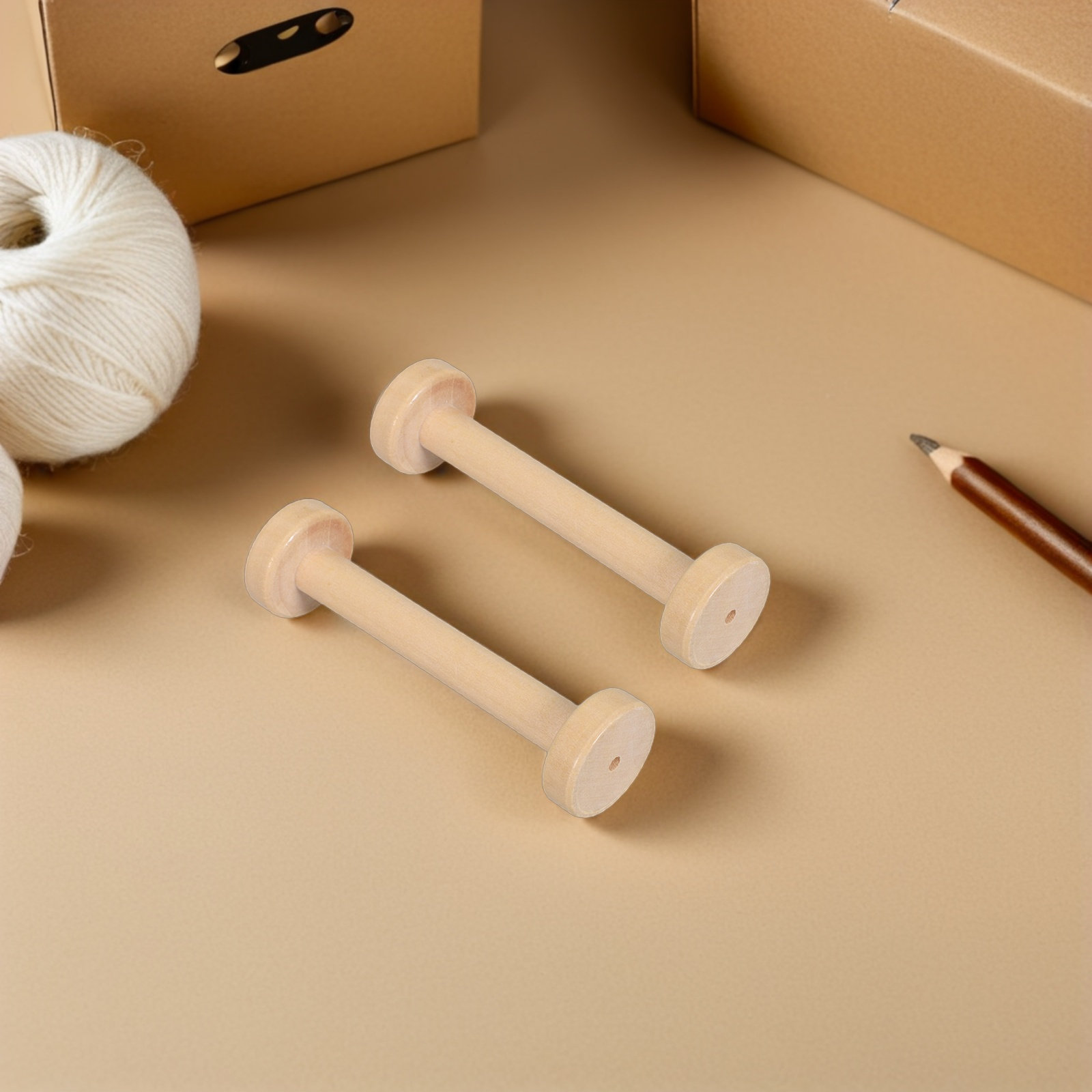 5 Stück Holzspulen, natürliche – Sewing Textiles Bewertung und Preis