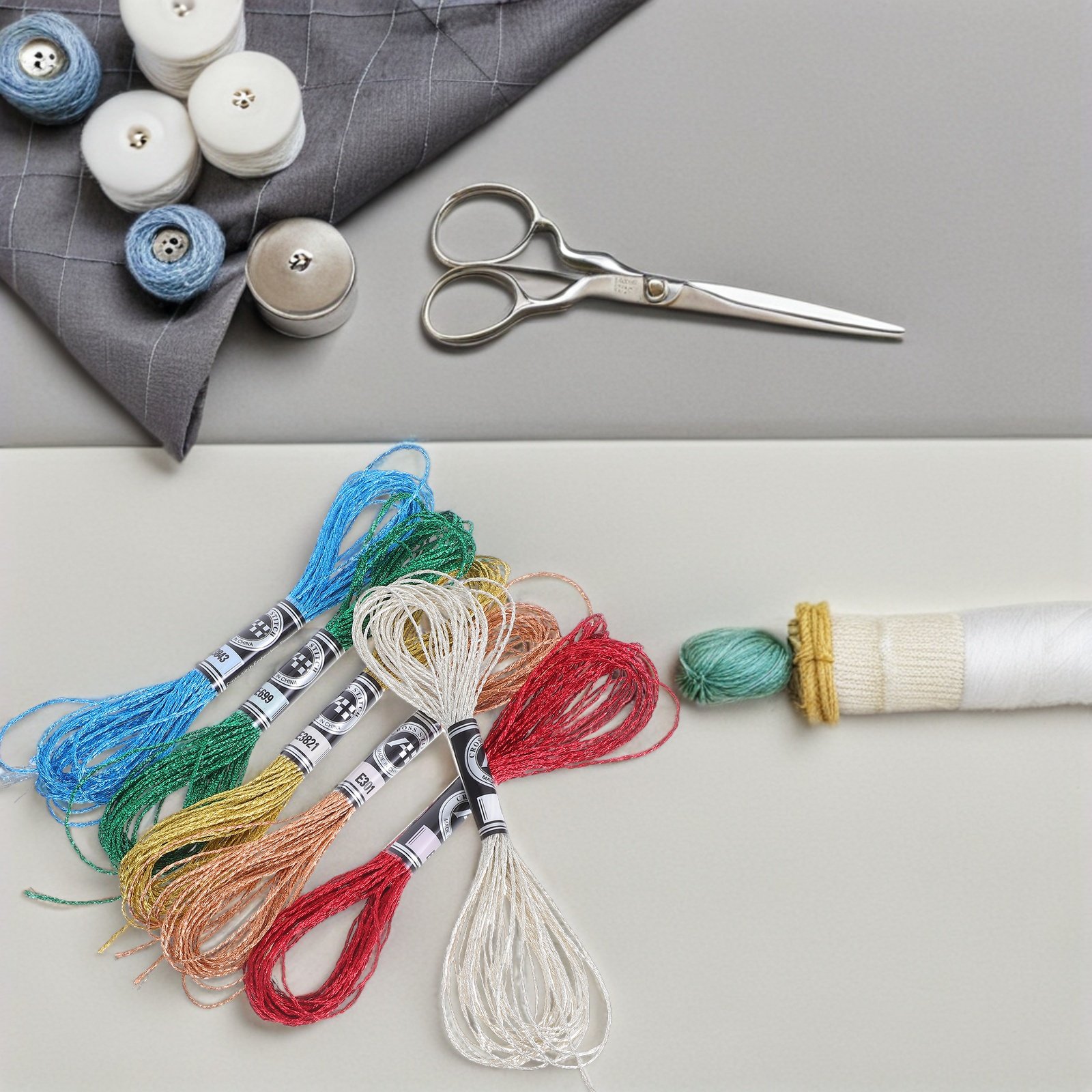6 Stück Funkelnder Metallic-St – Embroidery Floss Thread Bewertung und Preis