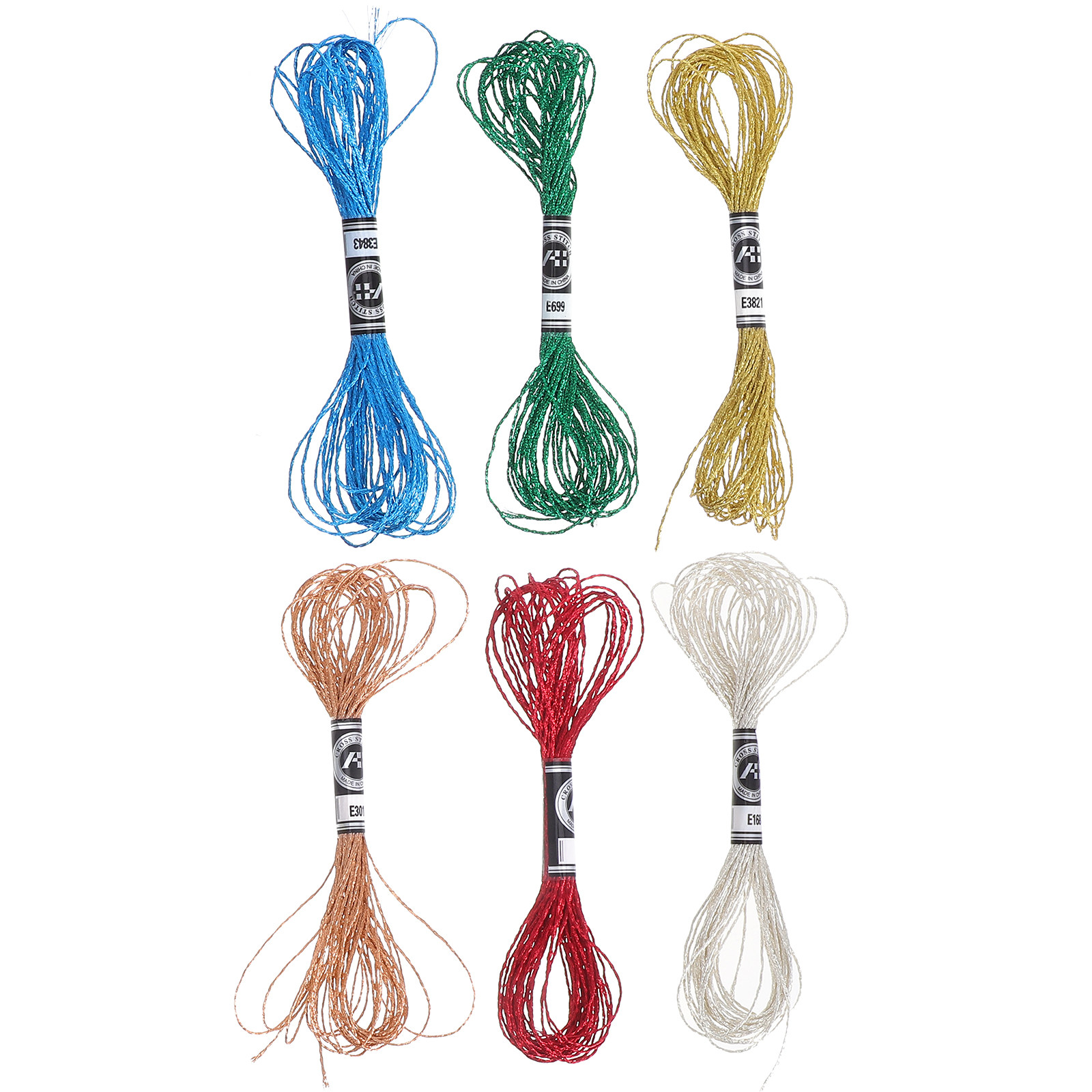 6 Stück Funkelnder Metallic-St – Embroidery Floss Thread Bewertung und Preis