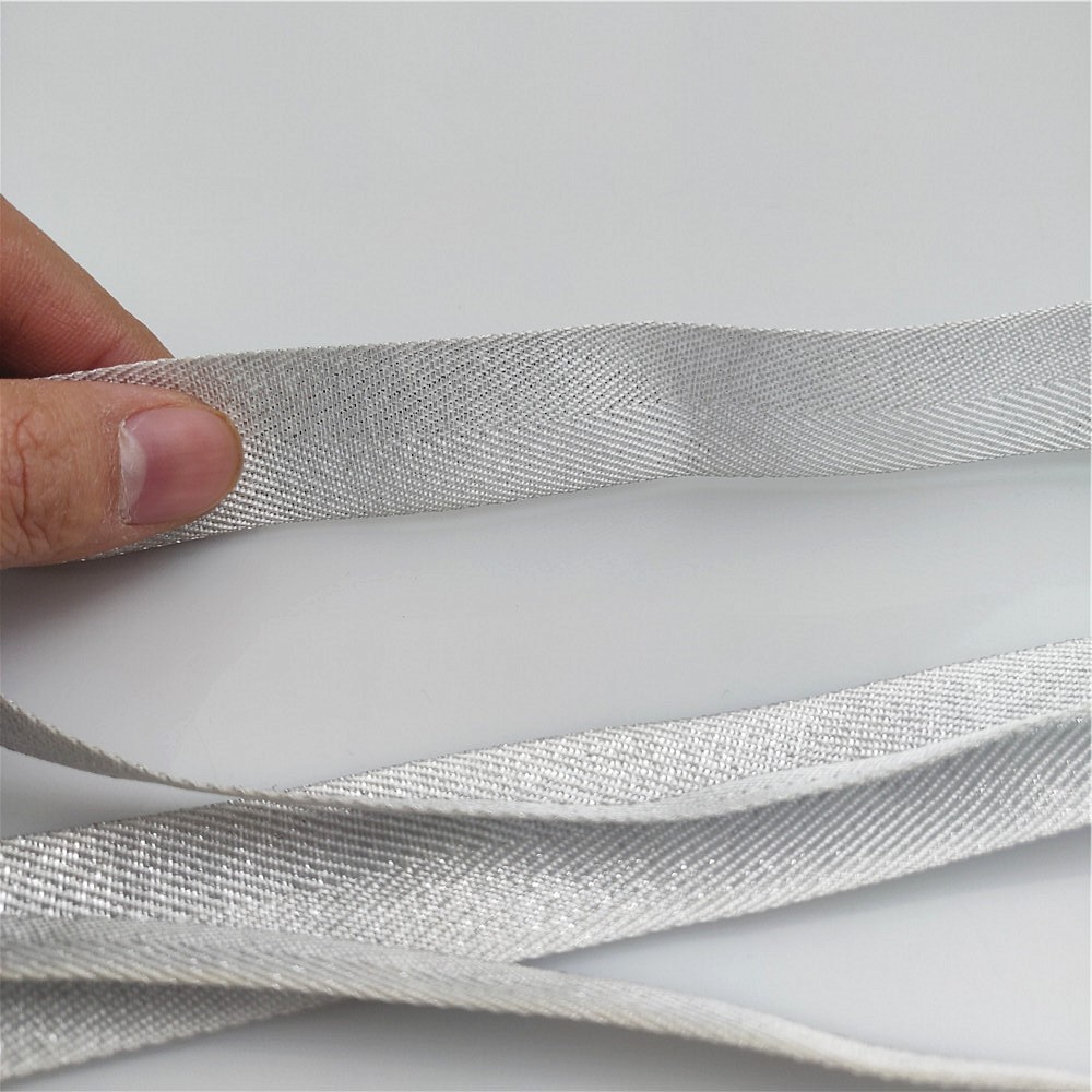 10-50mm Breite Silber Twill Po – Binding Tape Bias Bewertung und Preis