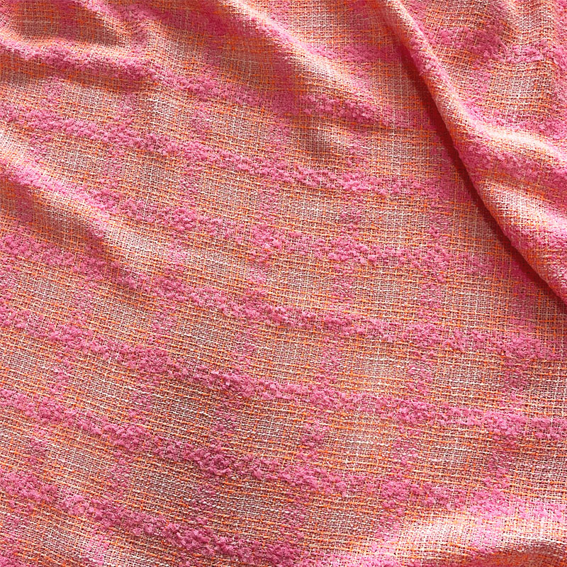 Rosa und orangefarbenes Gitter – Sewing Tweed Fabric Bewertung und Preis