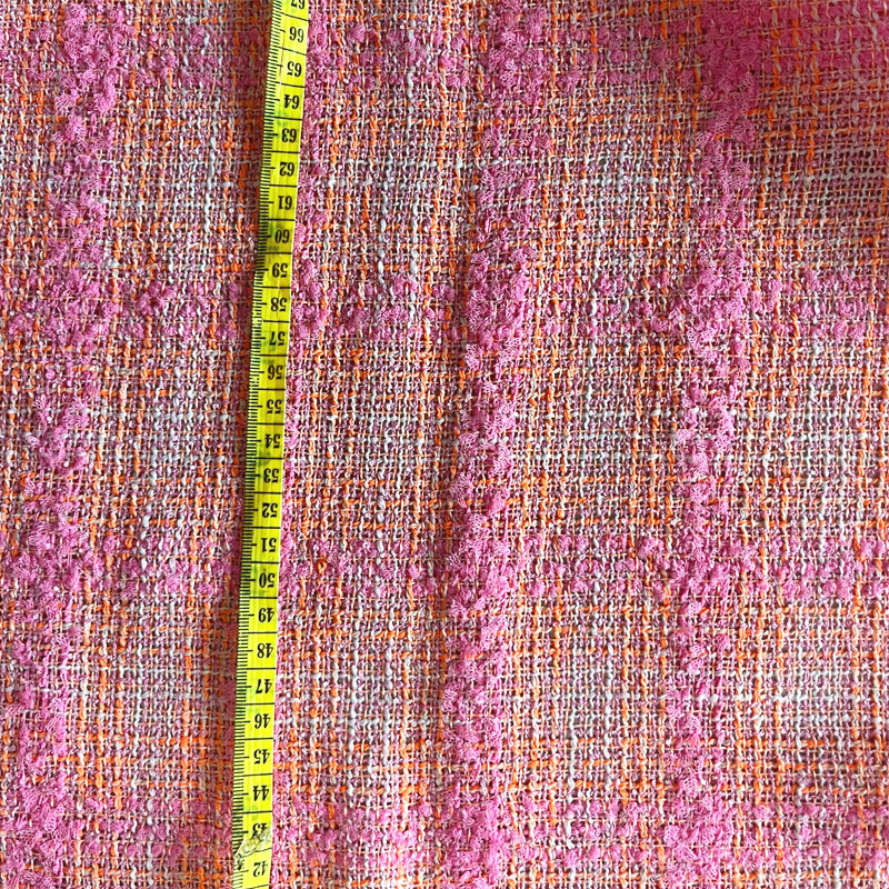 Rosa und orangefarbenes Gitter – Sewing Tweed Fabric Bewertung und Preis